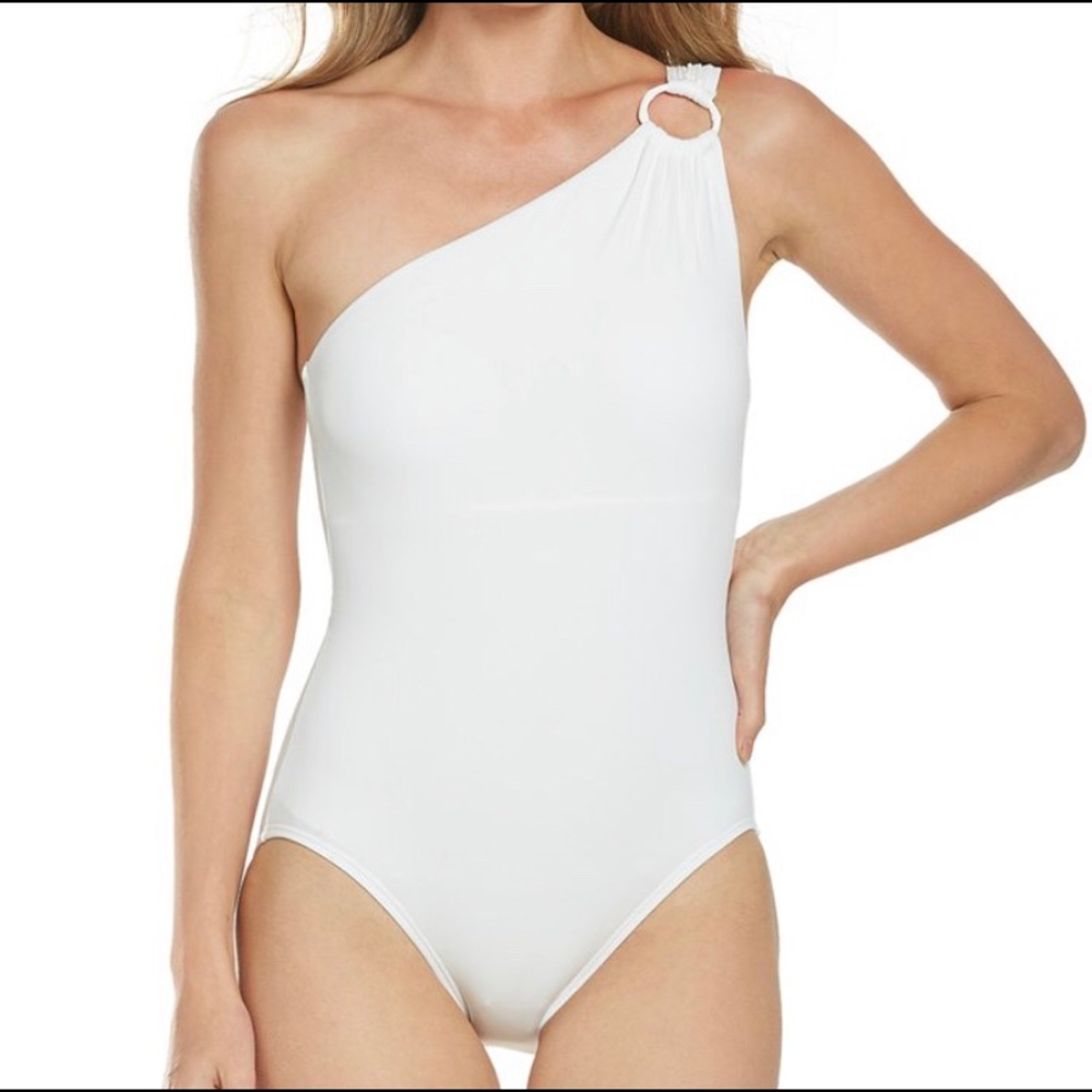 Carmen Marc Valvo One Shoulder Swim suit